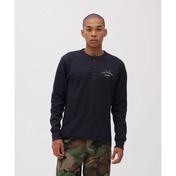 [�}���C]�s���c�X����tHONEYCOMB HENRY NECK L�^S T-SHIRT/�A���B���b�N�X�iAVIREX�j �l�C�r�[