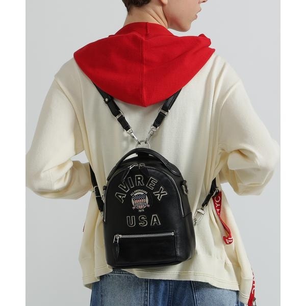 [�}���C]�s���c�X����tVARSITY LEATHER MINI BACKPACK�^AVX 5653/�A���B���b�N�X�iAVIREX�j �u���b�N