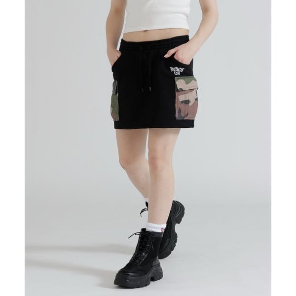 [�}���C]�s���c�X����tCAMO SWEAT MINI SKIRT/�A���B���b�N�X�iAVIREX�j �u���b�N