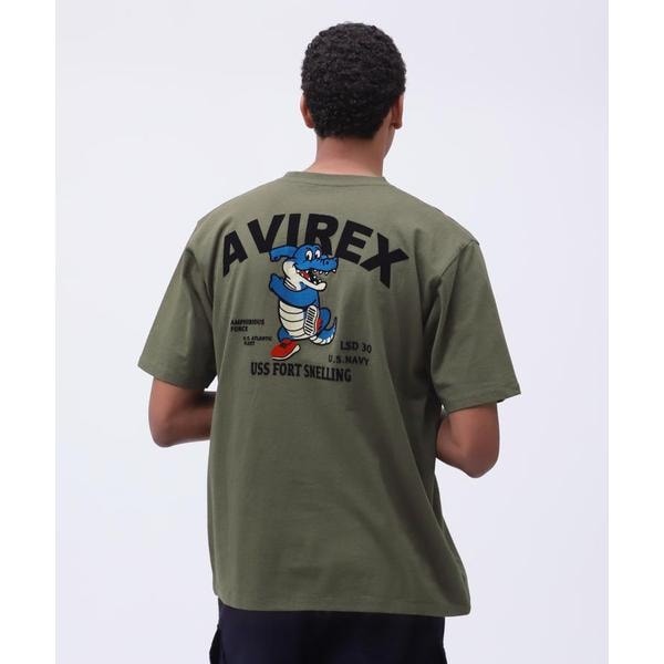 [�}���C]�sWEB&DEPOT����tUSS FORT SNELLING T-SHIRT/�A���B���b�N�X�iAVIREX�j �I���[�u