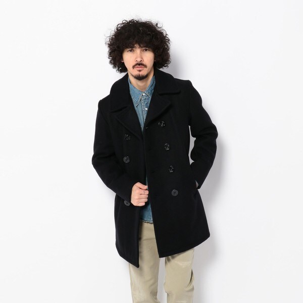 Schott 753USTメルトン ピーコート 滲みる トール) 087-NAVY 40