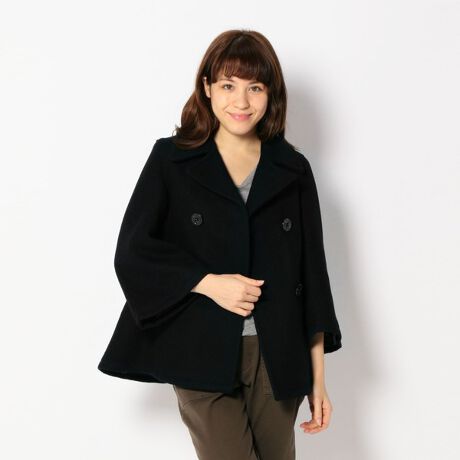 WOMENS FLARE SLEEVE PEA COAT／ウィーメンズ 