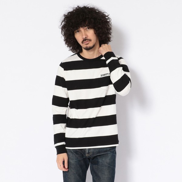 LONG SLEEVE POCKET T－SHIRT／ボーダー