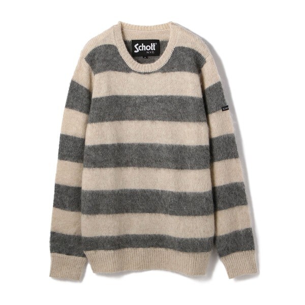 50s border mohair knit