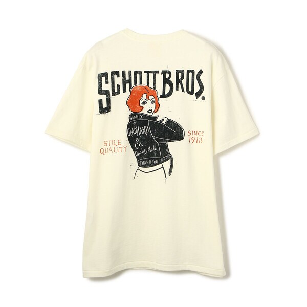 ＧＬＡＤＨＡＮＤ／グラッドハンド／ＢＥＡＵＴＹ ＬＯＯＫＩＮＧ ＢＡＣＫ ＣＲＥＷ Ｔ－ＳＨＩＲＴ | ショット(Schott) |  マルイウェブチャネル