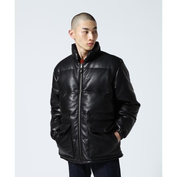 LEATHER CLASSIC DOWN JACKET／レザー クラシック ダウン ジャケット 