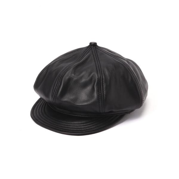 LEATHER NEWSBOY CAP／レザー ニュースボーイキャップ キャスケット