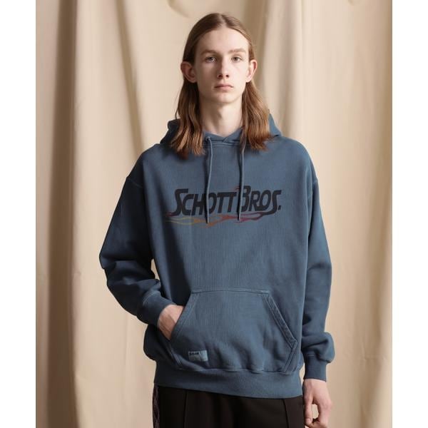 新品　schott ショット　プリント　ビッグシルエット　スウェット　パーカー 10.0オンス ビッグシルエット スウェット ジップパーカー