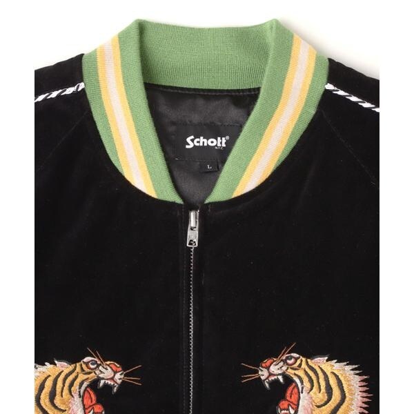 【最高デザイン】Schott ショット 両面刺繍 スカジャン 虎 タイガー 最高デザイン】Schott ショット 両面刺繍 スカジャン 虎