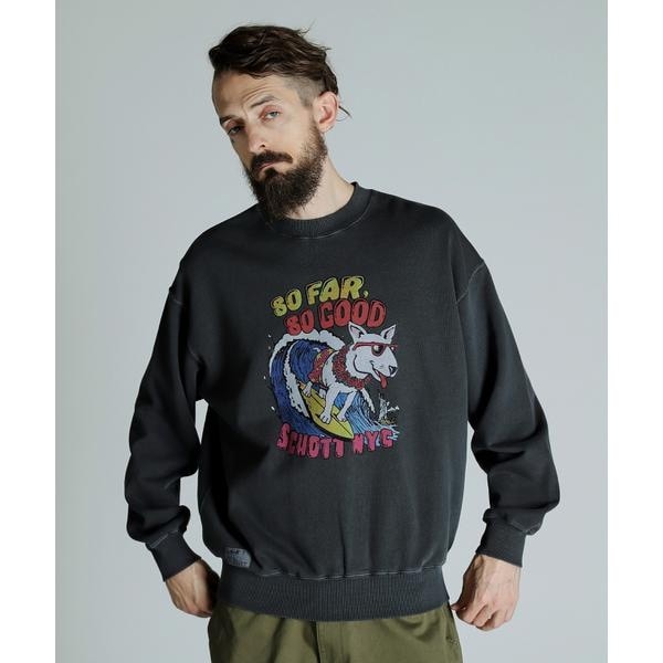CREW SWEAT SURF DOG／クルーネックスウェット サーフブルドッグ