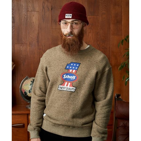 ショット（Schott）/SALT AND PEPPER SWEAT NO．1 AMERICAN／ソルトアンドペッパー スウェ SALT AND PEPPER SWEAT NO.1 AMERICAN／ソルトアンドペッパー スウェ
