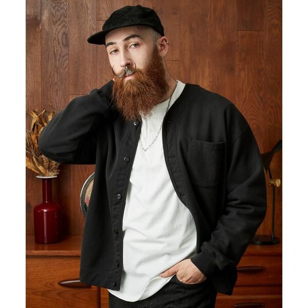 Schott　FADE SWEAT CARDIGAN　黒Sサイズ Schott N.Y.C カーディガン Schott/ショット/FADE SWEAT