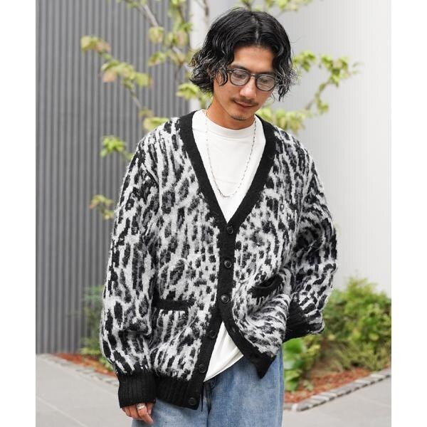 Schott カーディガン 完売品 モヘア シャギーニット レオパード SHAGGY KNIT LEOPARD／シャギーニット レオパード | ショット
