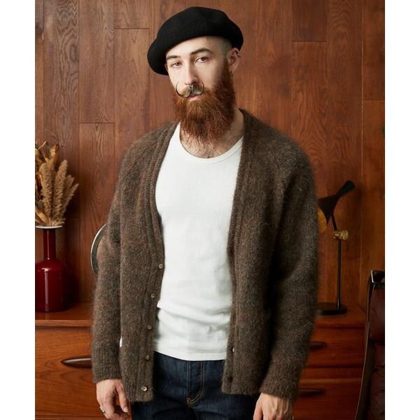 Schott モヘア カーディガン セール】Schott/ショット/MOHAIR CARDIGAN/モヘアニット