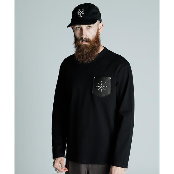 美品　schott DEER FLOWER STUDS LS T-SHIRT Schott｜DEER FLOWER STUDS LS T-SHIRT/ディアフラワースタッズ