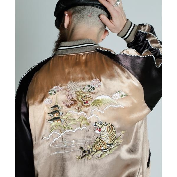 Schott SOUVENIR JACKET/スーベニアスカジャン 顔虎 SOUVENIR JACKET/スーベニアスカジャン 顔虎(506777261