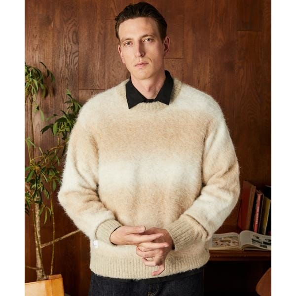 [}C]GRADATION CREW KNIT^Of[V N[jbg/VbgiSchottj x[W