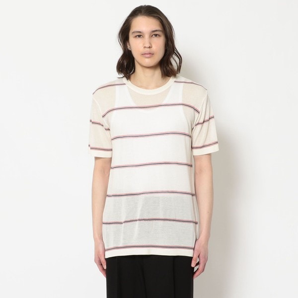 ＳＵＧＡＲＨＩＬＬ／シュガーヒル／ＳＩＬＫ ＬＩＮＥＮ ＳＴＲＹＰＥＤ ＫＮＩＴ ＴＥＥ／ニットＴシ | エルエイチピー(LHP) |  マルイウェブチャネル