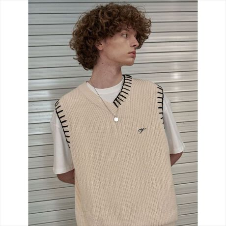 OY／オーワイ／SCRIPT LOGO KNIT VEST 