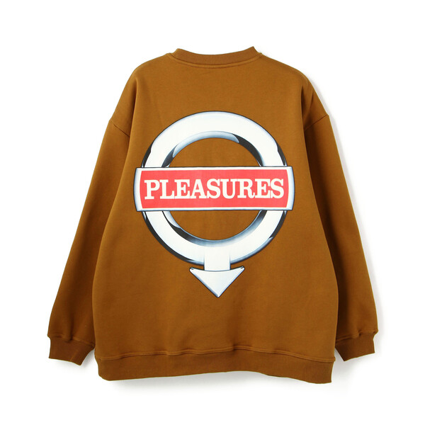 新品 L プレジャーズ Pleasures クルーネック スウェット ロゴ