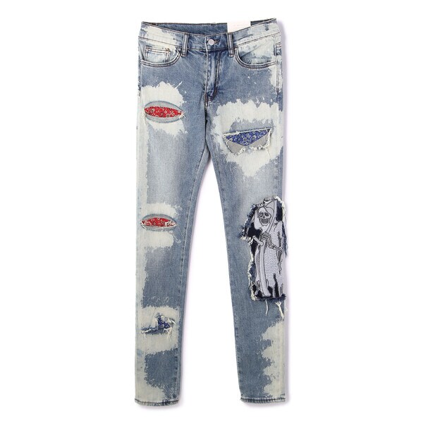 mnml ミニマル バイカーデニム ジップ ジーンズ 30 M スキニー mnml バイカーデニム ミニマル（mnml）バイカーデニム 32inch 裾ジップ