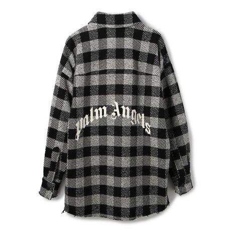 PalmAngels／パームエンジェルス／FLANNEL CURVED Logo Over Shir 
