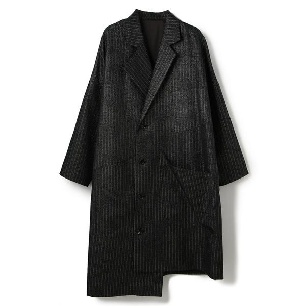 sulvam サルバム over coat ストライプオーバーコート