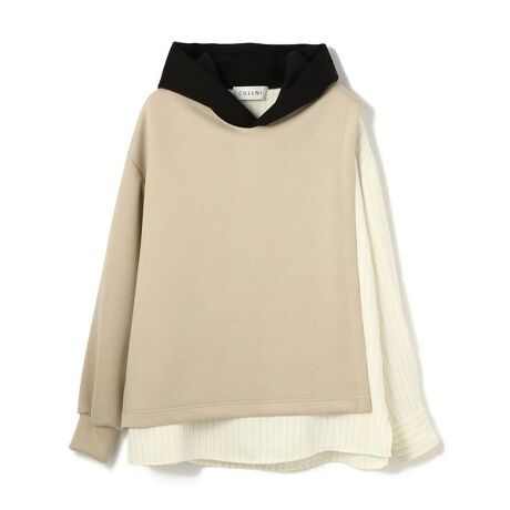 CULLNI／クルニ／シャツレイヤードパーカー／22-SS-017  