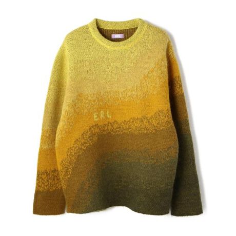 ERL／イーアールエル／MENS BOWY SWEATER KNIT／グラデーションニット 