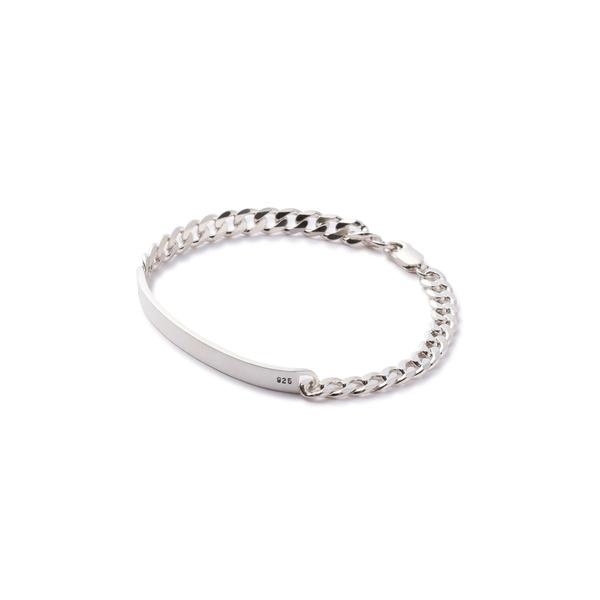 トゥエンティーエイティー／ STERLING SILVER ID BRACELET 5mm widt