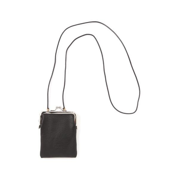 トゥエンティーエイティー／SHRINK LEATHER GAMAGUCHI NECK PURSE