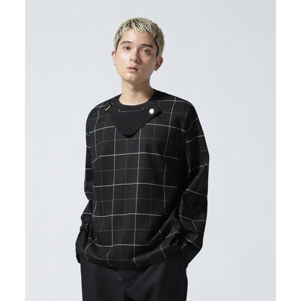 CULLNI／クルニ／ウィンドペンチェックチンタブプルオーバー