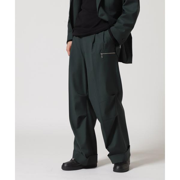 Dankeschon／ダンケシェーン／TR ZIP WIDE PANTS／ジップワイドパンツ