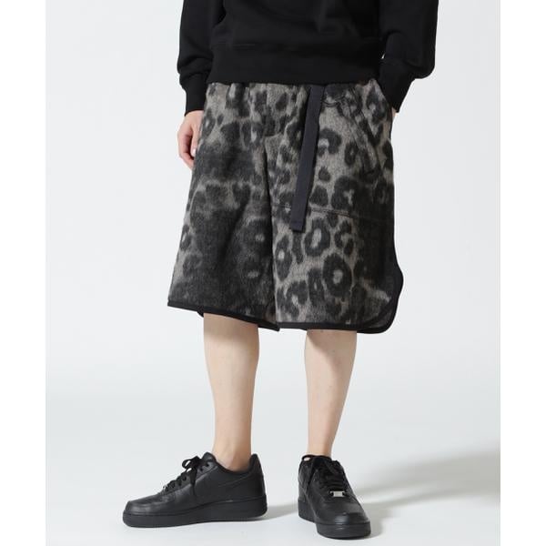 Y-3 アニマルパターン　ハーフパンツ　レオパード Y-3／ワイスリー／M LEO FLEECE FOOTBALL SHORTS／レオパードフリース