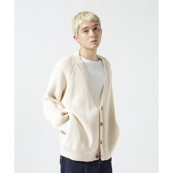 WHITELAND／ホワイトランド／RIB CARDIGAN／リブカーディガン