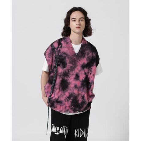 KIDILL／キディル／Knit Vest Collaboration with rurumu／ニッ 
