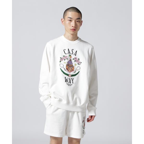 CASABLANCA／カサブランカ／EMBROIDERED UNISEX SWEATSHIRT／スウ