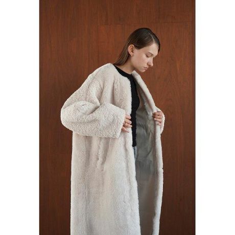 CLANE／クラネ／MIX FUR COCOON COAT／ミックスファーコクーンコート 
