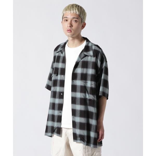 SUGARHILL／シュガーヒル／OMBRE PLAID LOOSE HALF SLEEVE SHI | エルエイチピー(LHP) |  マルイウェブチャネル