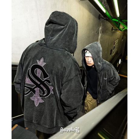 SUPPLIER／サプライヤー／Exclusive Cross Zip Hoodie Pink 