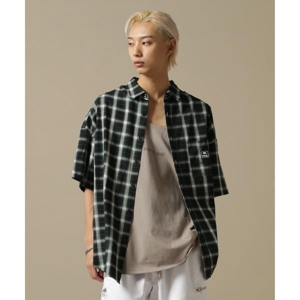 WHITELAND／OWL／OMBRE CHECK S／S SHIRT
