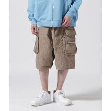 DankeSchon／ダンケシェーン／水溶性ボンディングジップカーゴショーツ