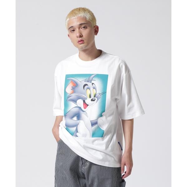 SEQUENZ／シークエンズ／TOM and JERRY BIG PHOTO CREW NECK S
