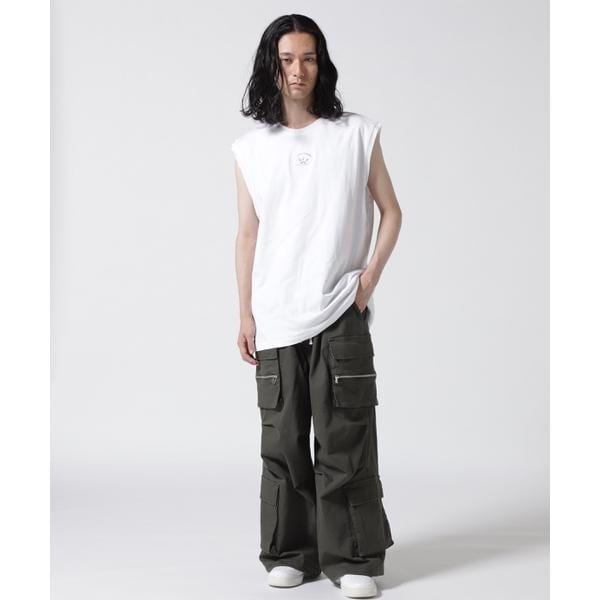 ダンケシェーンLサイズ(新品未着用 DankeSchon／ダンケシェーン／STRETCH TWILL ZIP W-POCKET WIDE