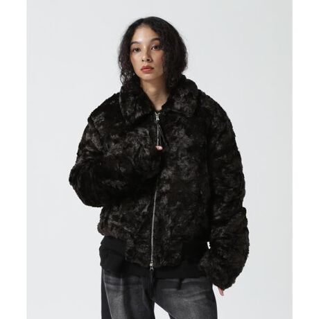 BLR BLUER／ビーエルアール ブラー／BRWON FUR BOMBER 