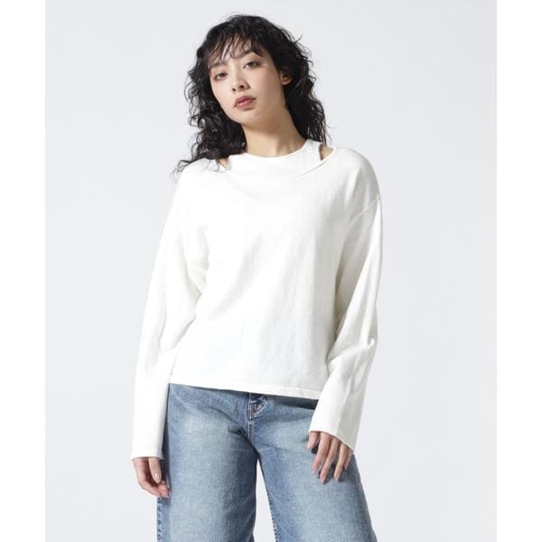エルエイチピー（LHP）/MANOF／マノフ／NECK LAYERED KNIT TOPS MANOF／マノフ／NECK LAYERED KNIT TOPS | エルエイチピー(LHP
