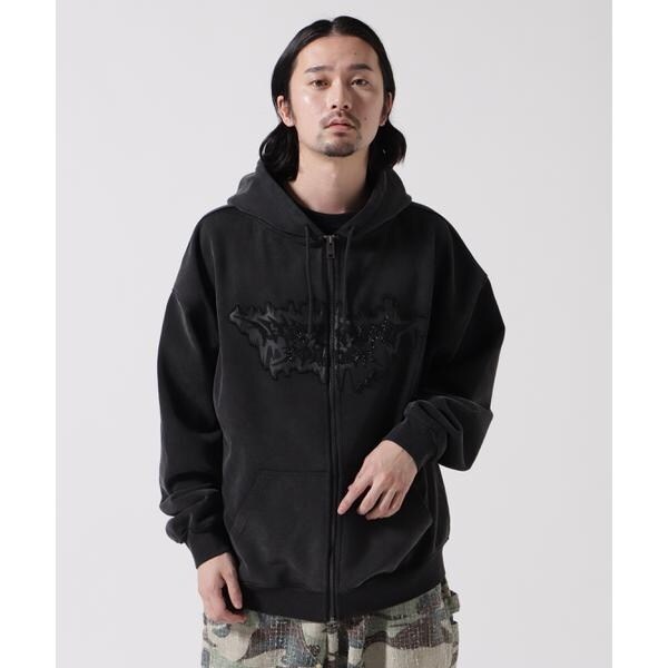 UNKNOWN LONDON　ダガーラインストーンジップパーカー　Lサイズ UNKNOWN LONDON（アンノウン・ロンドン）の「【UNKNOWN LONDON