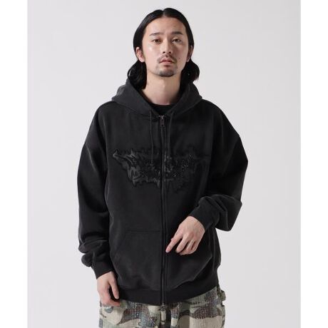 unknown london L.h.P別注 十字架プリントジップアップパーカー 【楽天 