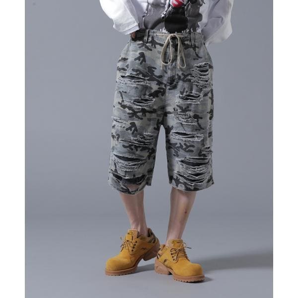 DankeSchon／ダンケシェーン／LAYER RIPSTOP CAMO & DENIM SHOR