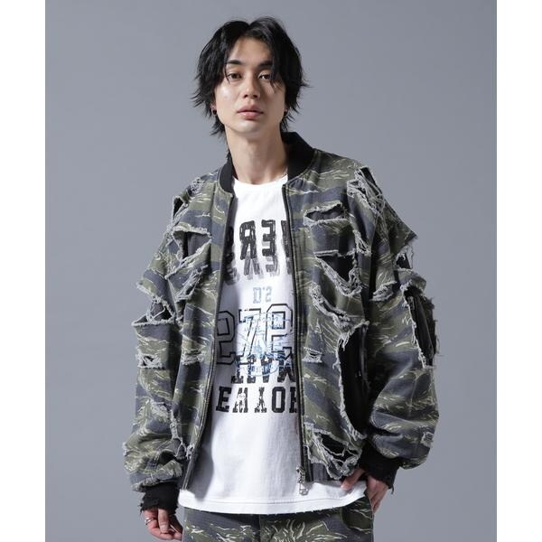 DankeSchon／ダンケシェーン／LAYER RIPSTOP CAMO&DENIM MA-1
